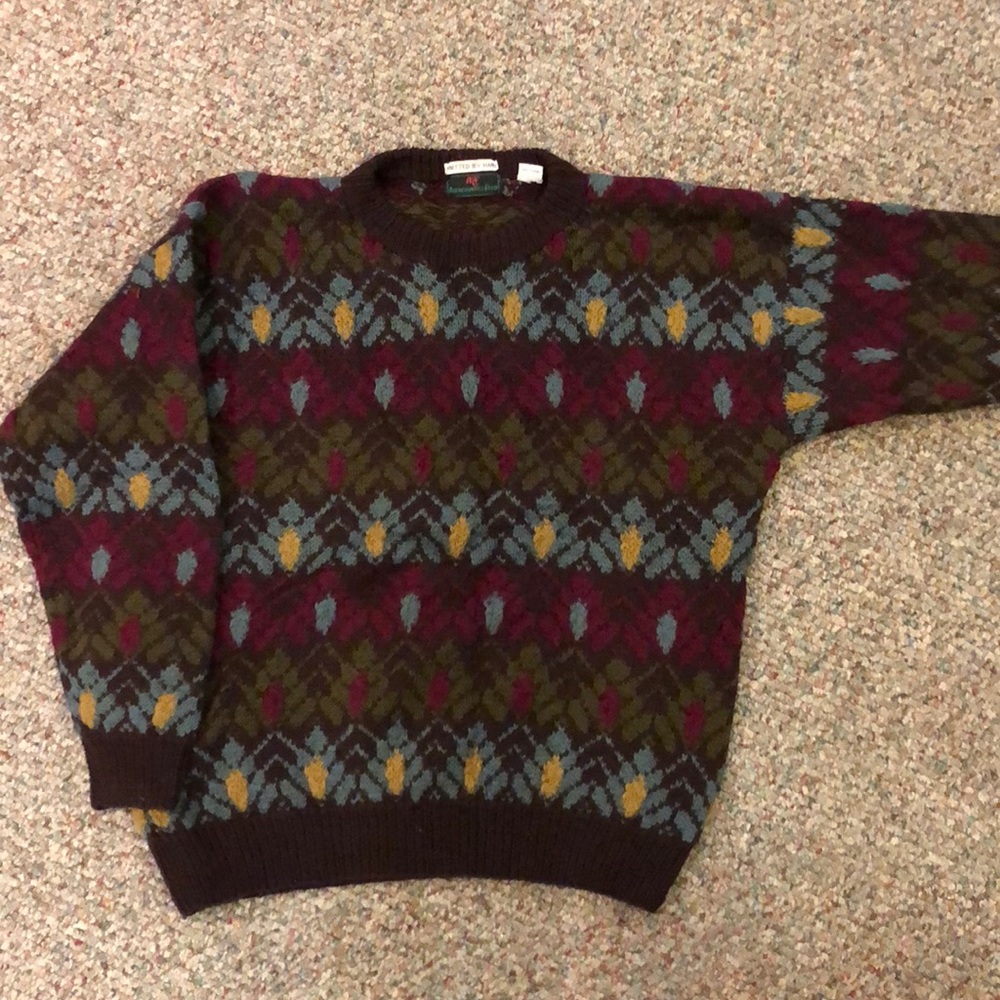 Vintage hand knit Abercrombie men’s wool sweater